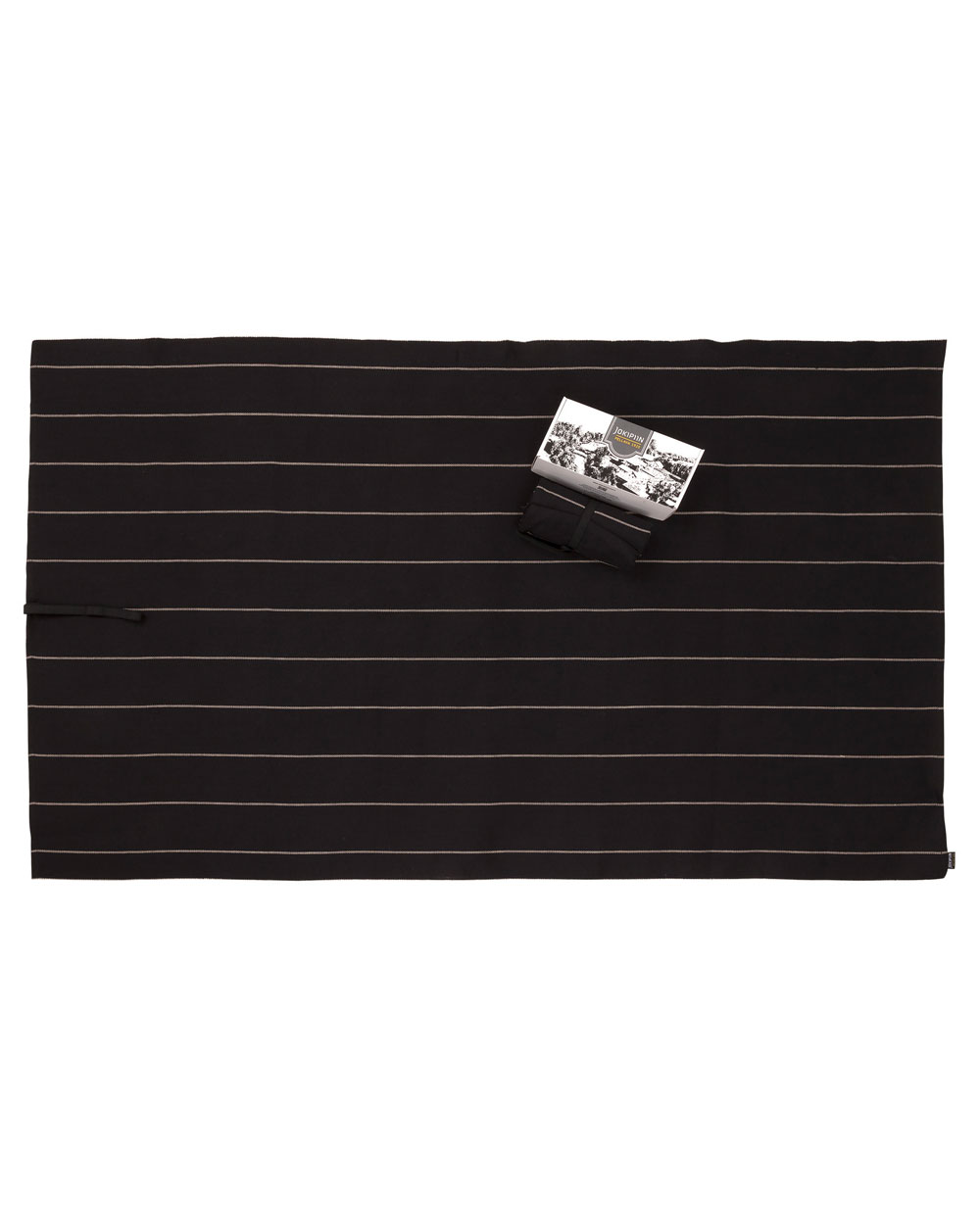 Jokipiin Pellava Roll Towel Liituraita Black - World of Sauna